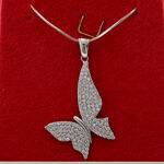 Butterfly Pandant with Silver Necklace 3