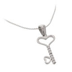 Silver Necklace with Key Pendant 1