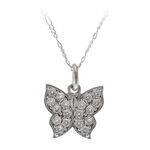 Small Butterfly Silver Neckalce 1