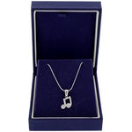 Silver Necklace Music Notes 4