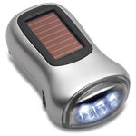 Solar dynamo LED flashlight 1