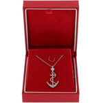 Silver necklace with anchor 2