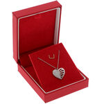 Silver necklace with heart 1