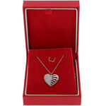 Silver necklace with heart 2