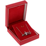 Silver necklace with dove