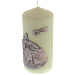 Beige Christmas Candle with Cradle 3