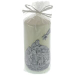 Grey Christmas Candle with Cradle 2