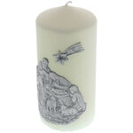 Grey Christmas Candle with Cradle 3