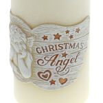 Beige Christmas Angel Candle 4