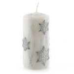 Christmas Candle with Snowflakes 1