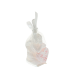 Fehér angyalgyertya szívvel 9cm 2