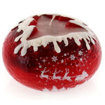 Round Christmas Tree Candle Red-White 4