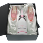 Moet Ice Imperial Rose with Crystal glasses 2
