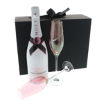 Moet Ice Imperial Rose with Crystal glasses 6