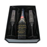 Moët Nectar Personalizat cu 2 Pahare de Cristal în Cutie Cadou Elegantă 3