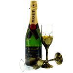 Personalized Moet Set with Glasses 2