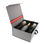 Személyre szabott Moet festett  poharakkal díszdobozban 3