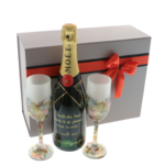 Moet personalizat cu pahare pictate în cutie cadou