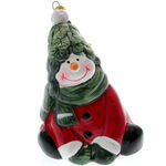 Snowman Christmas Tree Hanger with Green Hat