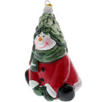 Snowman Christmas Tree Hanger with Green Hat 2