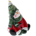 Snowman Christmas Tree Hanger with Green Hat 3