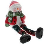 Christmas Snowman with Textile Legs 1