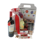 Pachet cadou Paște Red Easter – coș cadou premium cu vin roșu, cozonac și dulciuri 2