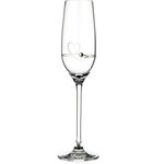 Diamante heart crystal champagne glass 150ml 2