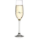 Diamante heart crystal champagne glass 150ml 3