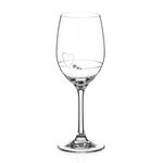 Diamond heart crystal wine glass