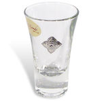 Chrystal glasses with silver with silver rombus 1