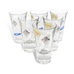 Chrystal glasses with silver with silver rombus 3