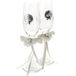 Wedding glasses with wedding rings 1