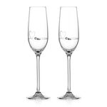 Crystal Glasses with Heart and cristals