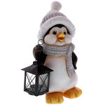 Cermic penguin with lantern 1