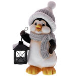 Cermic penguin with lantern 2