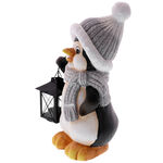 Cermic penguin with lantern 3