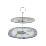 Lavender glass tiered plate 25cm 1