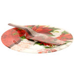 Platter with red Flowers  3