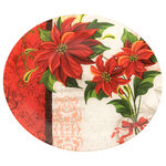 Platter with red Flowers  4