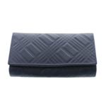 Portofel albastru de damă Scala Luxury Collection din piele naturală–17cm 2