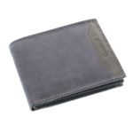 Portofel Albastru din Piele Naturală Giultieri 10×12 cm, Personalizabil, Cutie Cadou