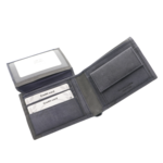 Portofel Albastru din Piele Naturală Giultieri 10×12 cm, Personalizabil, Cutie Cadou 4