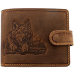 Male leather wolfhound wallet