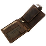 Men's wallet brown natural leather biker 3
