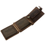 Men's wallet brown natural leather biker 4