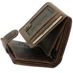 Men's wallet brown natural leather biker 7