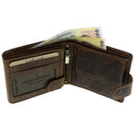 Men's wallet brown natural leather biker 8