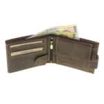 Men’s Wallet "Anonymus" – Brown Natural Leather, with Snap Closure 8