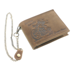 Portofel Bărbați Chopper din Piele Naturală cu Lanț, Protecție RFID 2